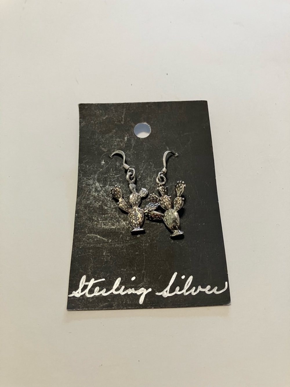 Sterling Silver Southwest Cactus Earrings Sure to Receive Compliments.